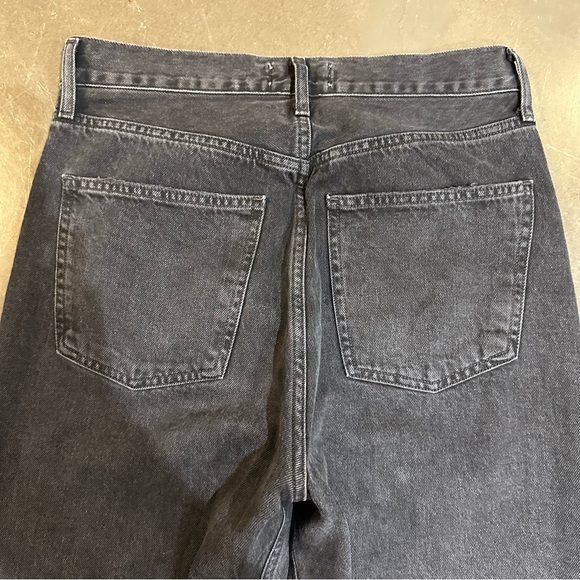 AGOLDE 90'S Crop Mid Rise Straight Leg Jeans - Tar Wash - Size 26 - Picture 12 of 15